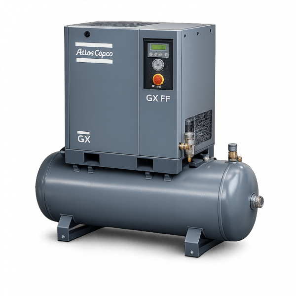 Винтовой компрессор GX 2-10 FF на ресивере со встроенным осушителем